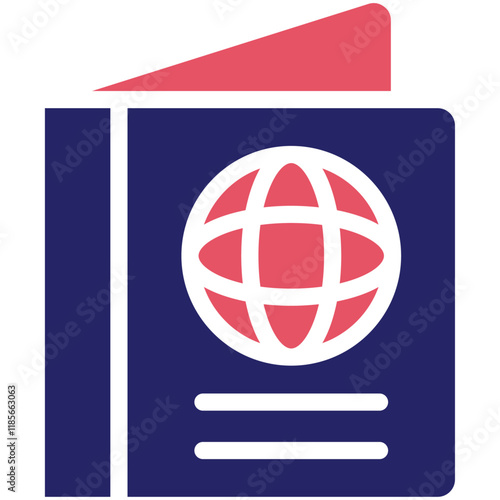 Passport vector icon illustration of Vacation Planning iconset.