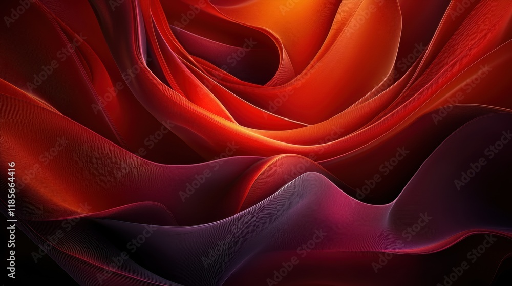 Obraz premium Dynamic abstract art of flowing textures studio setting digital illustration vibrant color palette close-up perspective
