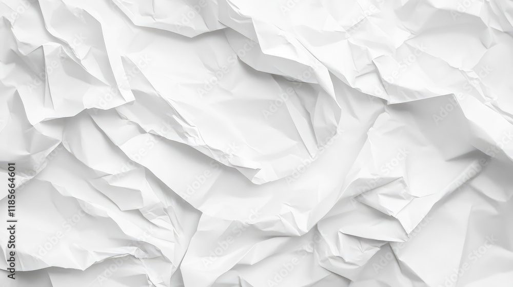 Crumpled White Paper Texture Background for Creative Design and Print Applications Crumpled White Paper Texture Background for Creative Design and Print Applications