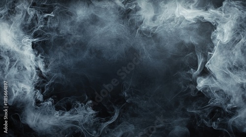 Mysterious smoke effects abstract space digital art dark environment artistic viewpoint visual concept