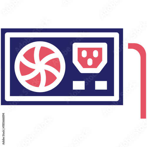 AC Supply vector icon illustration of School iconset.