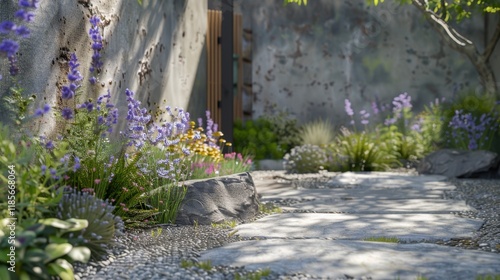 Scented Garden: A fragrant garden filled with aromatic plants like lavender, jasmine, and rosemary, providing a soothing, sensory-rich environment for visitors.
 photo