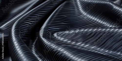 Wallpaper Mural A close-up of textured black fabric with subtle patterns, showcasing its smoothness and sheen. Torontodigital.ca