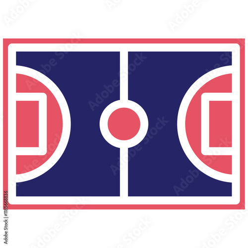 Football Field vector icon illustration of Soccer iconset.