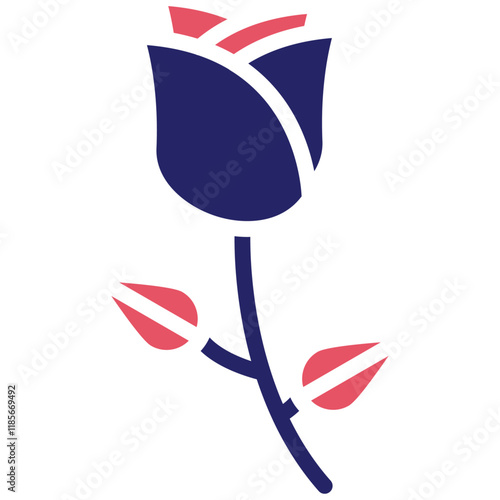 Rose vector icon illustration of Funeral iconset.