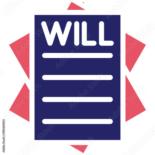 Last Will vector icon illustration of Funeral iconset.