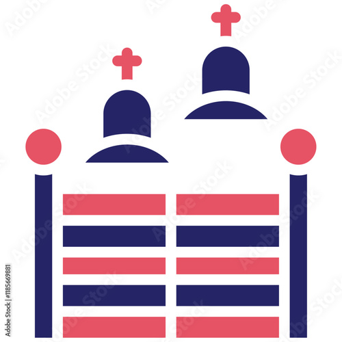 Cementery Gate vector icon illustration of Funeral iconset.