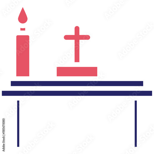 Altar vector icon illustration of Funeral iconset.