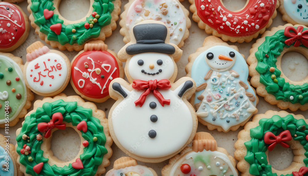a group of decorated cookies
a group of decorated cookies