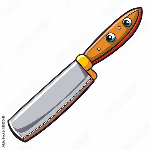 colorful illustration of a kitchen knife