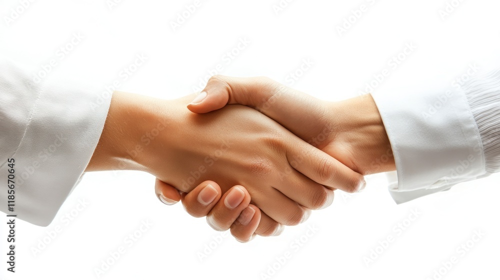Two hands shaking in agreement, symbolizing partnership, collaboration, and mutual understanding Two hands shaking in agreement, symbolizing partnership, collaboration, and mutual understanding