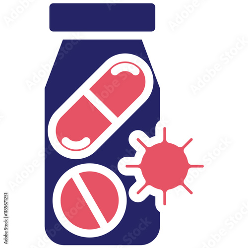 Antibiotic vector icon illustration of Pharmacy iconset.