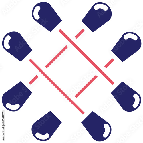 Cotton Swabs vector icon illustration of Pharmacy iconset.