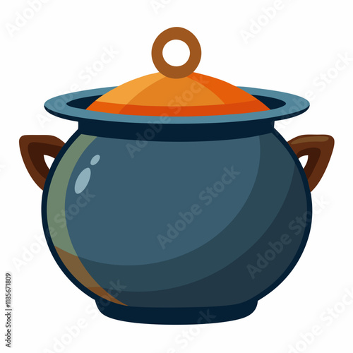 colorful illustration of a pot