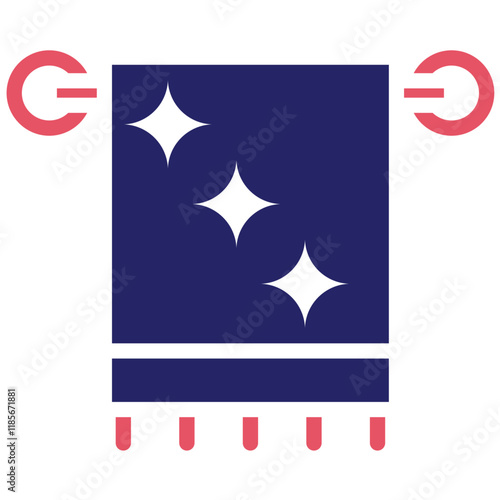 Bath Towel vector icon illustration of Pilates iconset.