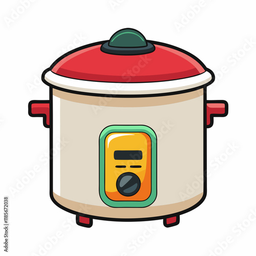 colorful illustration of a rice cooker