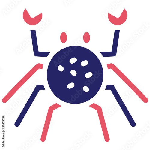 Crab vector icon illustration of Coastline iconset.