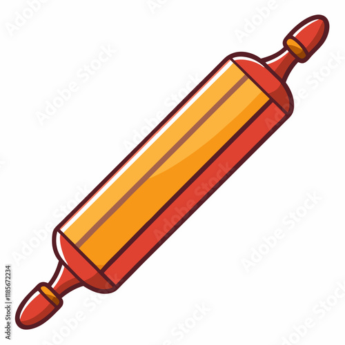 colorful illustration of a rolling pin