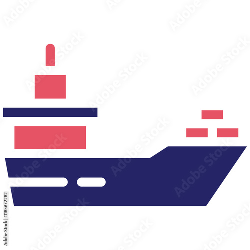 Ship vector icon illustration of Coastline iconset.
