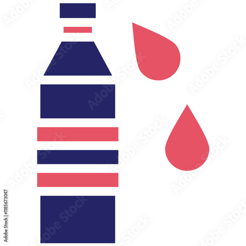 Water Bottle vector icon illustration of Hajj Pilgrimage iconset.
