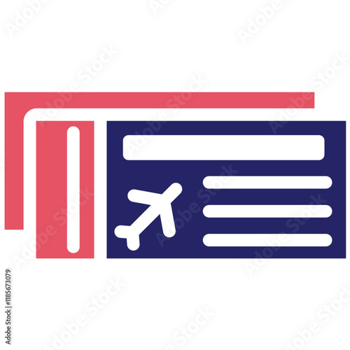 Airline Ticket vector icon illustration of Hajj Pilgrimage iconset.
