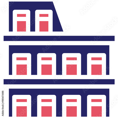 Colosseum vector icon illustration of Italy iconset.