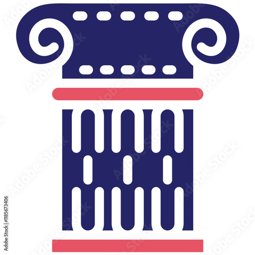 Roman Column vector icon illustration of Italy iconset.