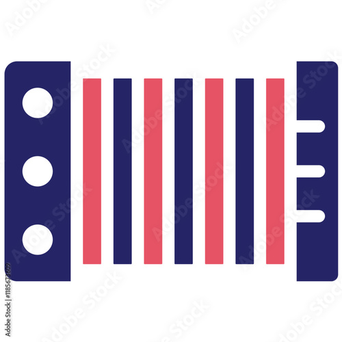 Accordion vector icon illustration of Festa Junina iconset.