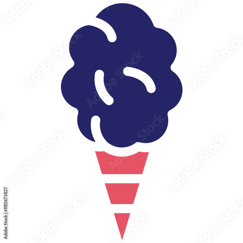 Cotton Candy vector icon illustration of Festa Junina iconset.