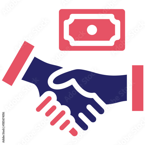 Bribe Handshake vector icon illustration of Corruption iconset.