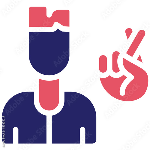 Dishonest Politician vector icon illustration of Corruption iconset.