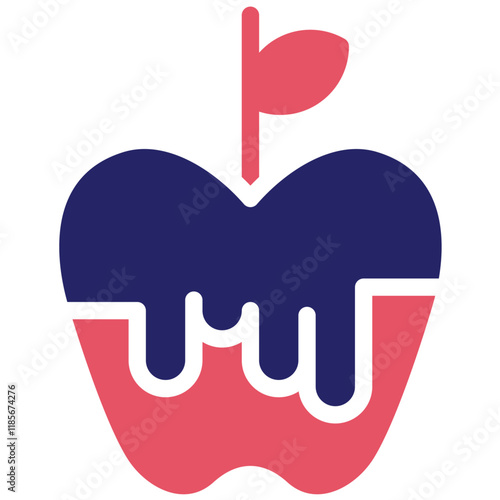 Rotten Apple vector icon illustration of Corruption iconset.
