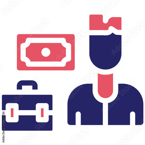 Corrupt Businessman vector icon illustration of Corruption iconset.