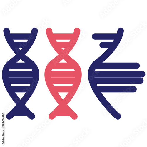 Viral RNA Strand vector icon illustration of Infectious Diseases iconset.