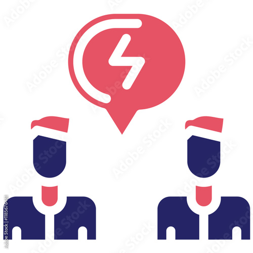 Quarrel vector icon illustration of Friendship iconset.