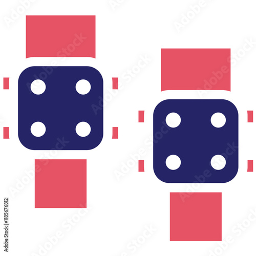 Kneepad vector icon illustration of Rugby iconset.