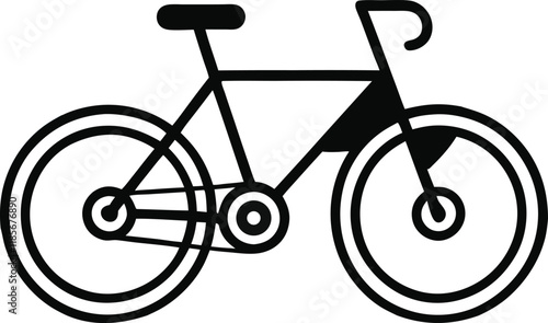 bicycle icon isolated on transparent background.Stroke. Symbol. Bike. Icon for design.  Modern and editable bicycle icon. Simple icon vector illustration.white color, photo