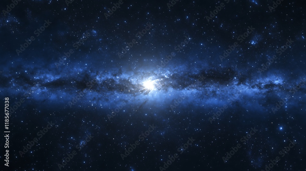 A deep blue, starry sky with only one large, bright white star at the center
A deep blue, starry sky with only one large, bright white star at the center