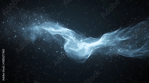 Obraz na płótnie Galactic nebula cloud with twinkling stars w salonie