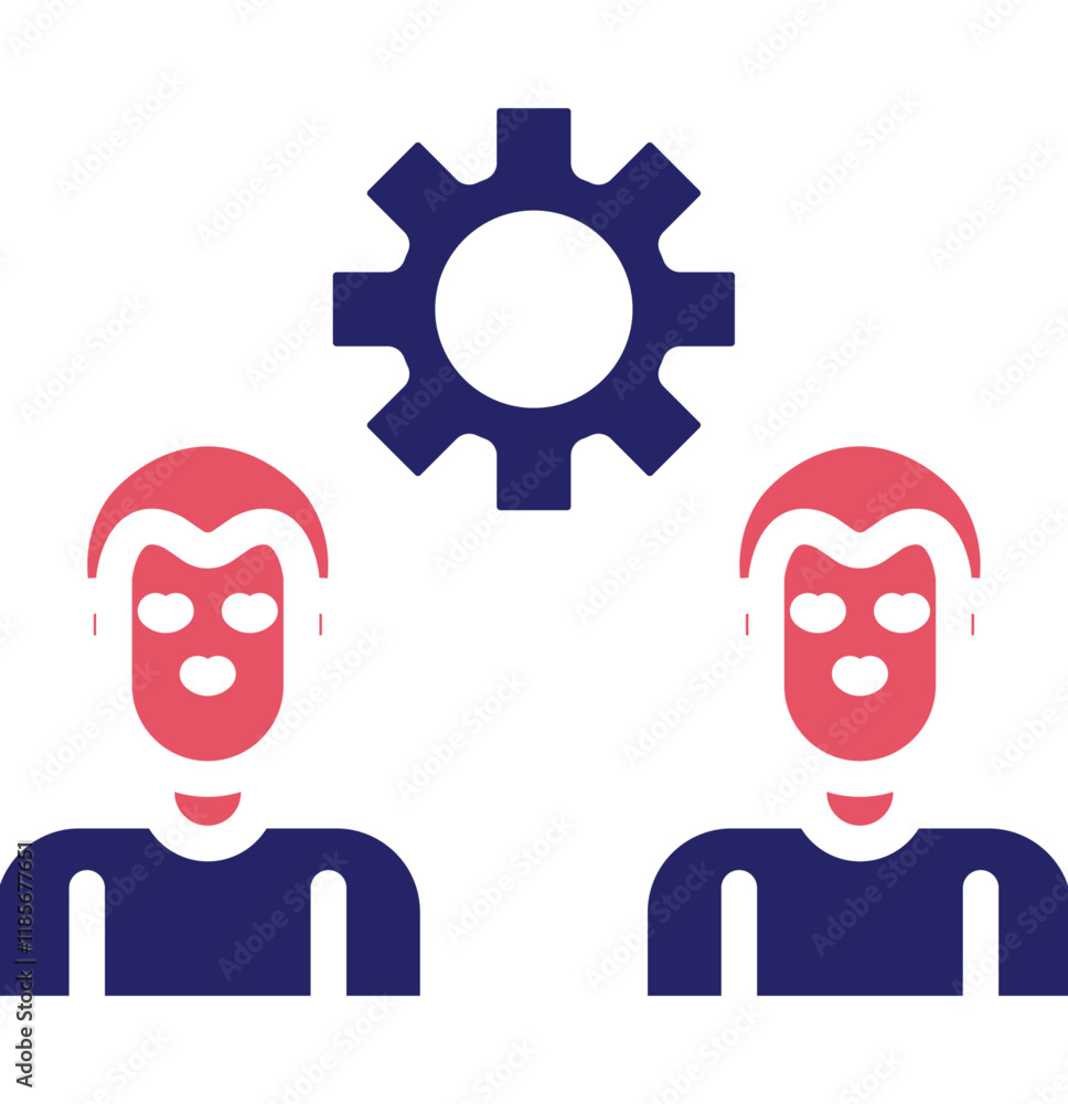 Fototapeta premium Synergy vector icon illustration of Business Analytics iconset.