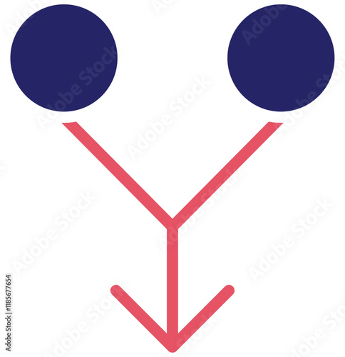 Consolidation vector icon illustration of Business Analytics iconset.