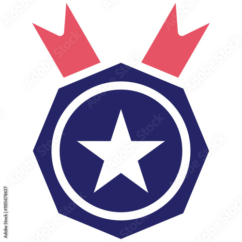 Excellence vector icon illustration of Leadership iconset.