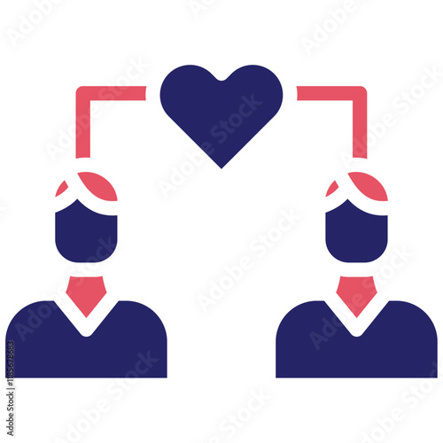 Empathy vector icon illustration of Leadership iconset.