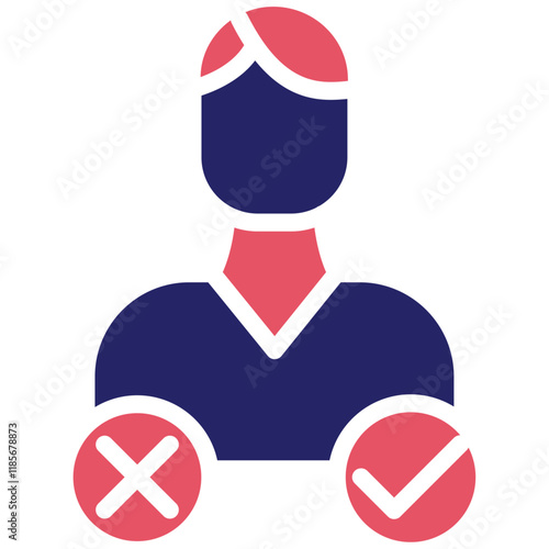 Decisiveness vector icon illustration of Leadership iconset.