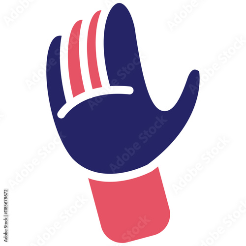 Softball Mitt vector icon illustration of Outdoor Fun iconset.