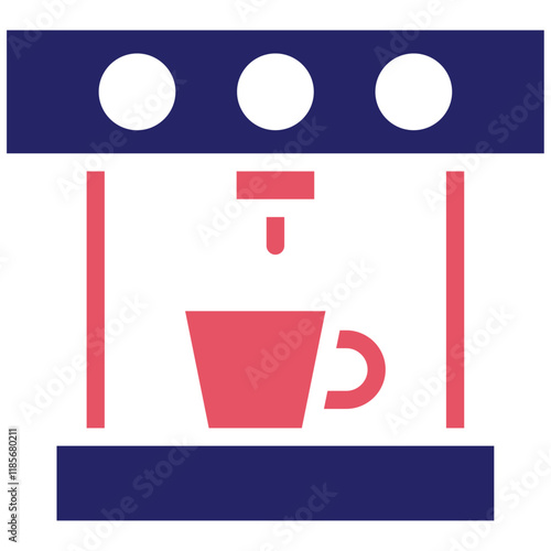 Cleaning Coffee Maker vector icon illustration of Cleaning and Dusting iconset.