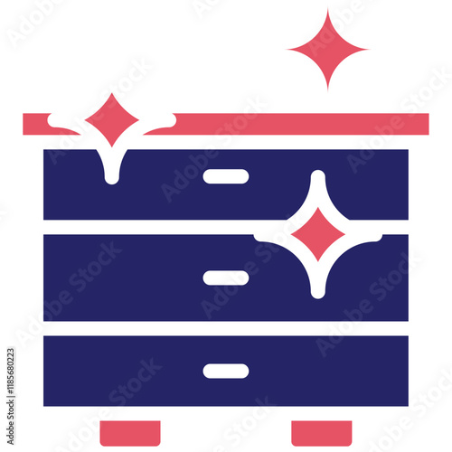 Cleaning Drawers vector icon illustration of Cleaning and Dusting iconset.