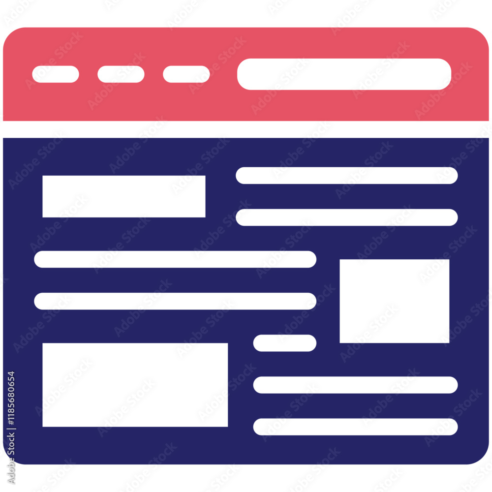 Website Template vector icon illustration of No Code iconset. Website Template vector icon illustration of No Code iconset.