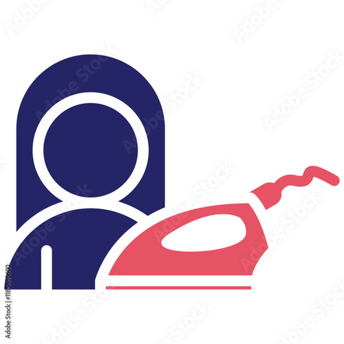 Ironer vector icon illustration of Cleaning and Dusting iconset.