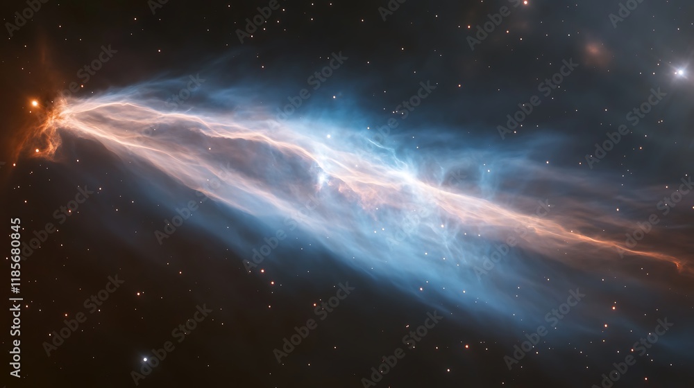 Obraz premium Celestial nebula formations with stars